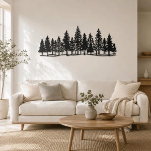 Metal Pine Tree Wall Art Nature Forest Decor, Farmhouse Gift, Tree ...