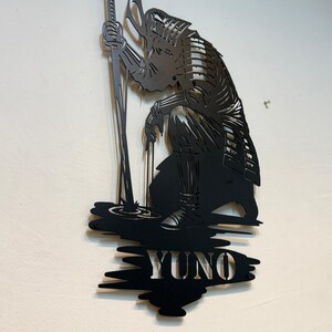 Custom Samurai Portrait Metal Art Personalized Japanese Warrior Sign, Ninja Warrior Gift, Katana Decor, Father's Day Gifts , image 6