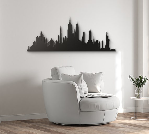 New York City Skyline Metal Wall Art Buildings Wall Decor