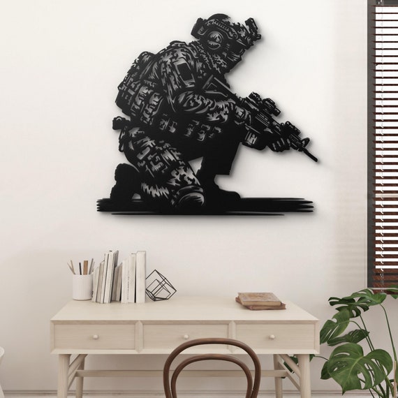 Soldier Metal Wall Art Military Wall Decor Navy Art