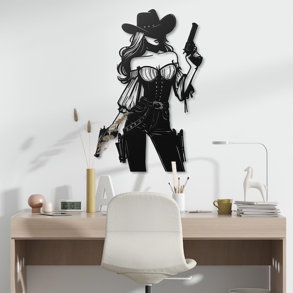 Metal Wall Art Cowgirl Decor Western Wall Art Country Girl Sign Rustic Home Decoration Farmhouse Metal Sign Western Wall Decor