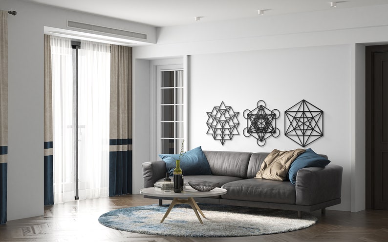 Sacred Geometry Metal Wall Art Metatron Cube Wall Decor - Etsy