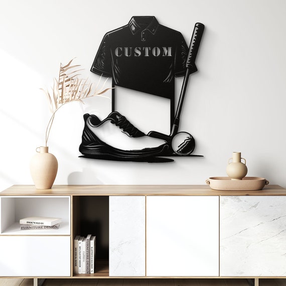 Custom Golf Metal Wall Art – Personalized Metal Golf Jersey Perfect Gift for Golf Enthusiasts