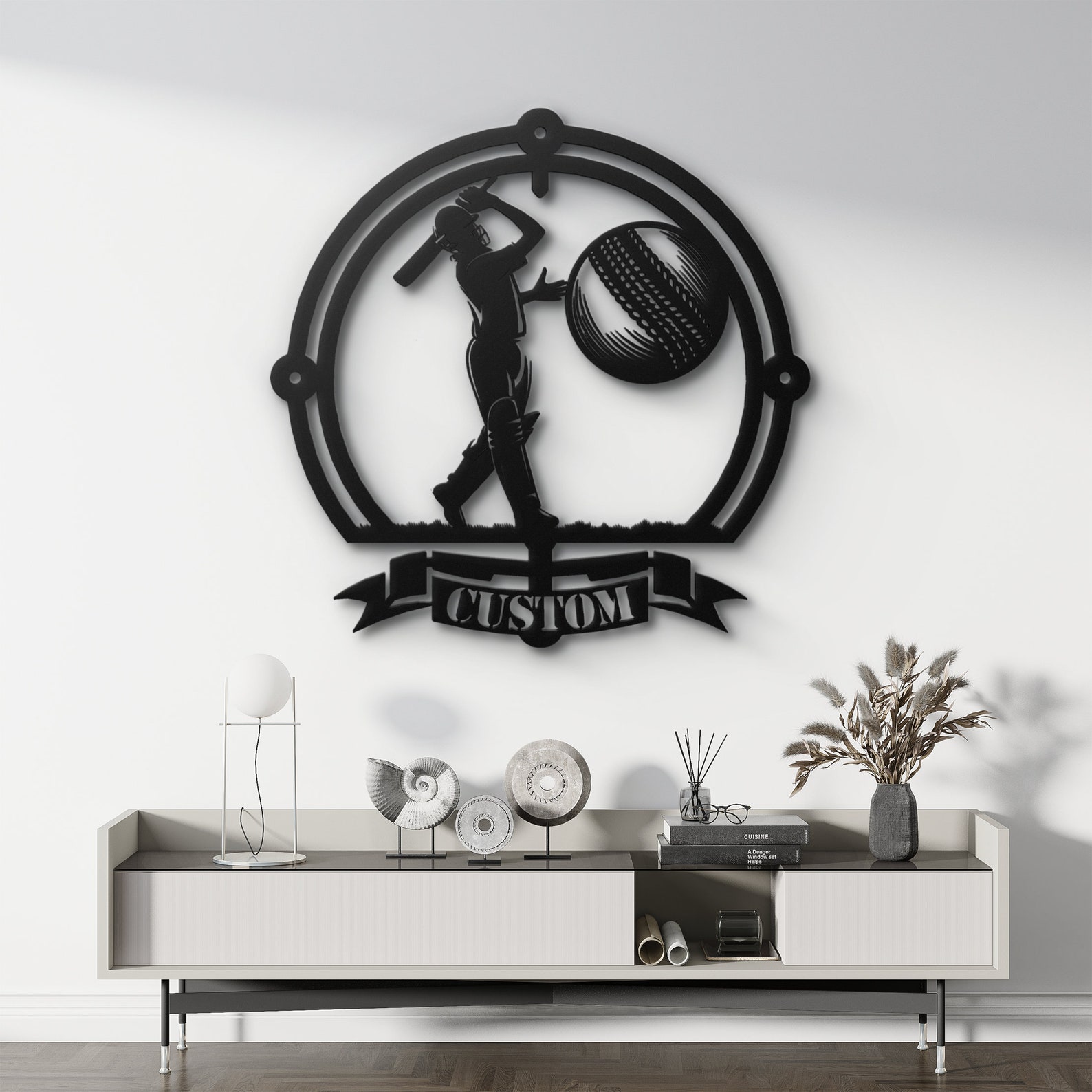 Personalized Cricket Player Metal Wall Art: Custom Sports Wall Decor - Etsy