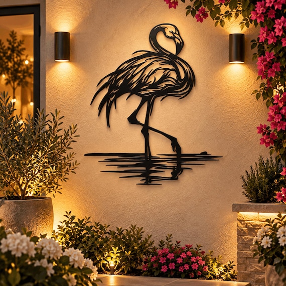 Elegant Hummingbird & Lotus Metal Wall Art -  Nature Decor for Home  Office