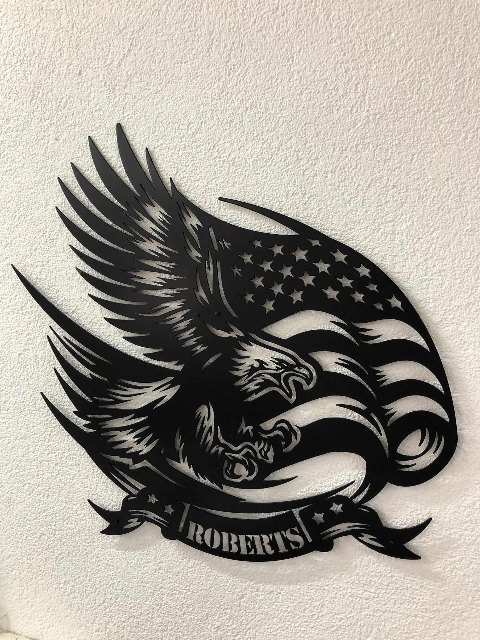 American Eagle Metal Wall Art USA Flag, Patriotic Home Decor , - Etsy