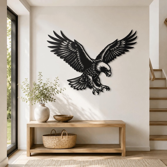 Majestic Eagle Flight Metal Wall Art  Animal Wall Decor