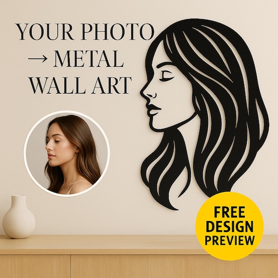 Custom Metal Wall Art: Personalized Anime, Pet & Family Photo Gifts