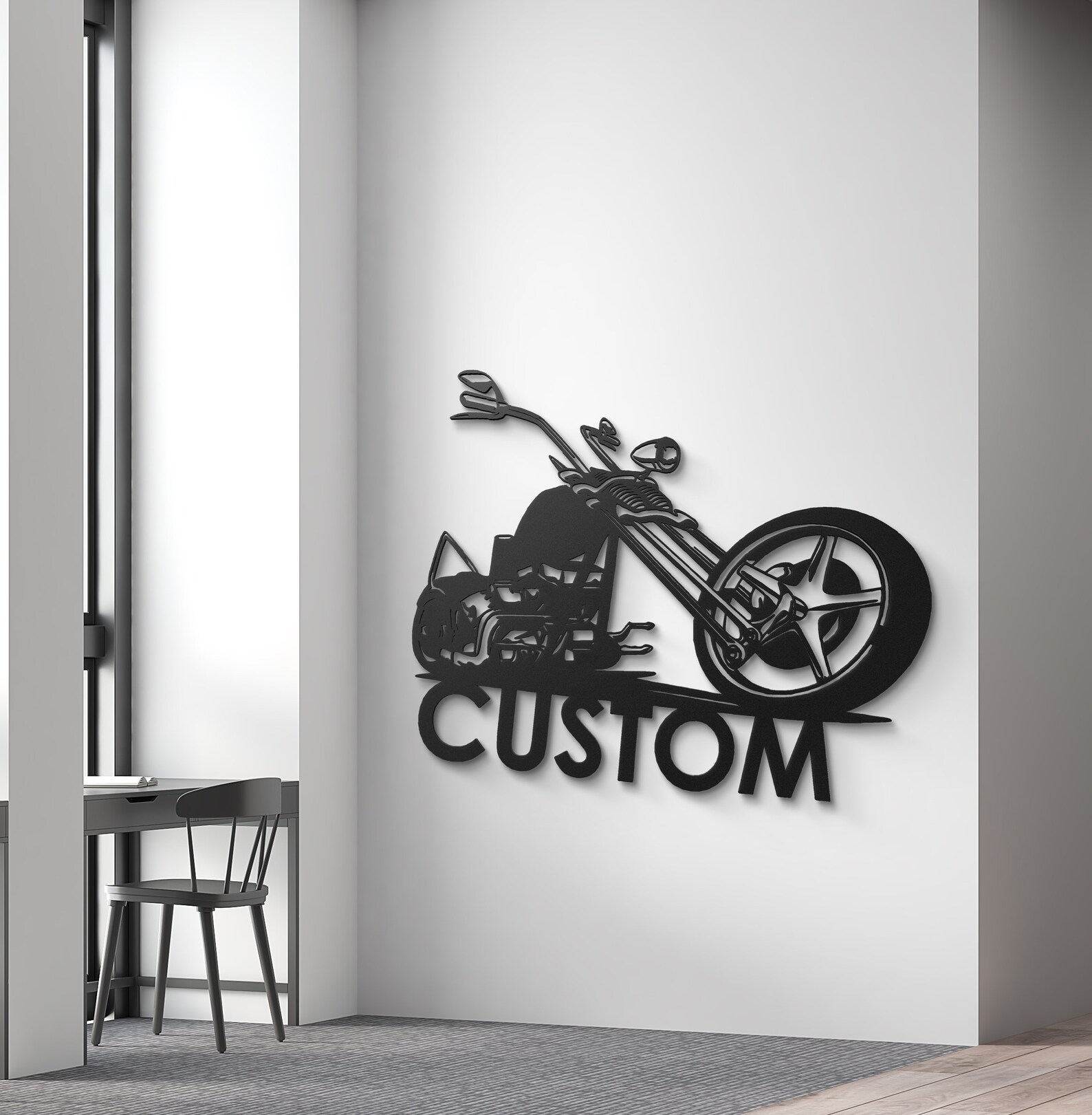 Custom Motorcycle Metal Wall Art Motorcycle Wall Decor Garage Etsy
