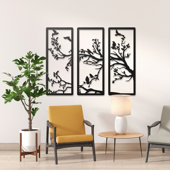 Tree Branches Metal Wall Art Tree Of Life Wall Decor Tree Wall Art Living Room Decor Bedroom Wall Decor