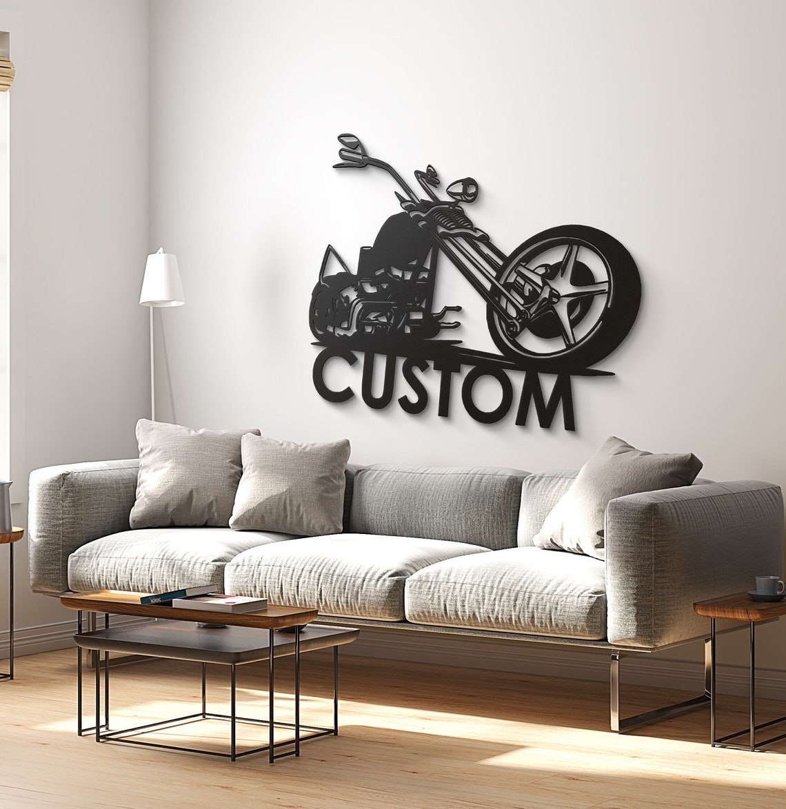 Custom Motorcycle Metal Wall Art Motorcycle Wall Decor Garage Etsy