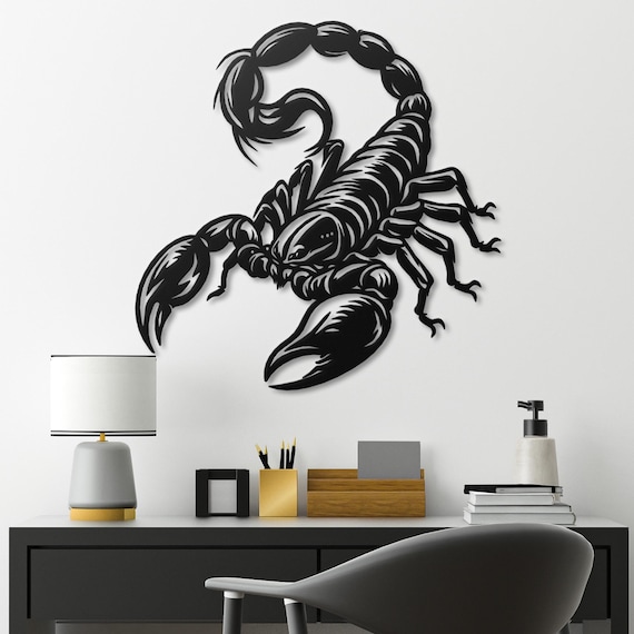 Black Scorpion Metal Wall Art Scorpio Decor