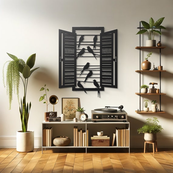 Birds Metal Wall Art Elegant Wall Decor Bird Art Living Room Decor Bedroom Wall Decor Aesthetic Room Decor