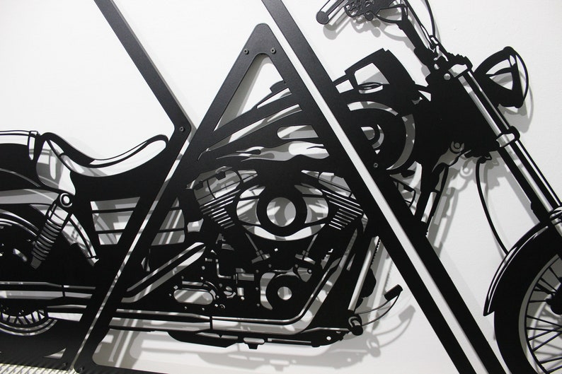 Motorcycle Metal Wall Art Motorcycle Wall Decor Garage Etsy