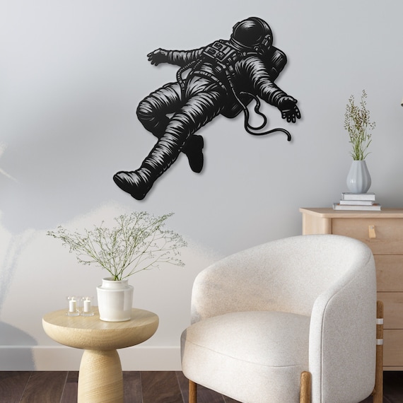 Metal Astronaut Wall Art Astronomy Decor Space Decor Galaxy Wall Art Cosmos Art Astronaut Wall Decor Astronomy Gift