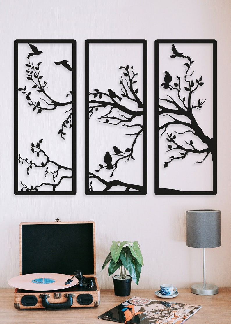 Tree Branches Metal Wall Art Tree of Life Wall Decor Etsy