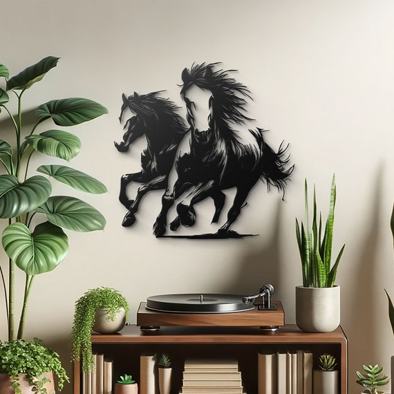 Wild Horses Metal Wall Art - Farmhouse Decor - Horse Lover Gift