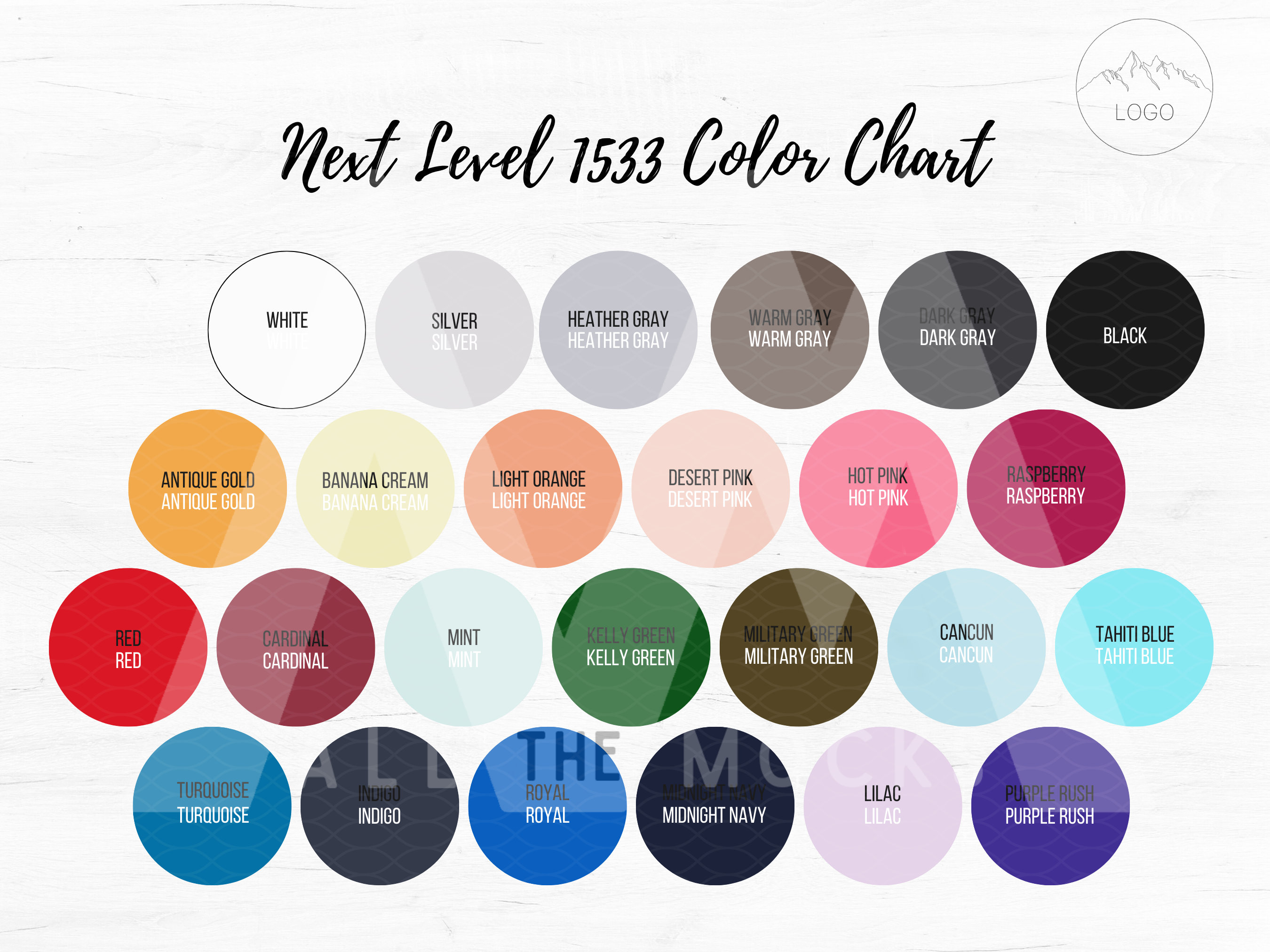 Next Level 1533 Color Chart Bundle Digital File Color Charts - Etsy