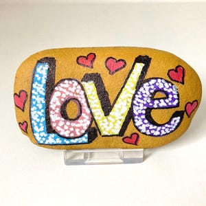 Rock art, birthday gift for him, rock painting, love keepsake, kindness gift for friend, eco friendly gift for nature lover, painted rock