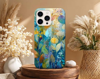 Floral Tough Phone Case,Leopard Phone Case,IPhone Case,Samsung Galaxy Phone Case,Pixel case,Flower Lover Gift,Phone 16, 15, 14 Samsung S25