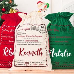 Benutzerdefinierte große Weihnachtsgeschenk Taschen, personalisierte Santa Sack, Weihnachtsgeschenke Taschen, Urlaub Geschenk Sack, Spielzeug Sack, Candy Santa Tasche, Weihnachtsdekor