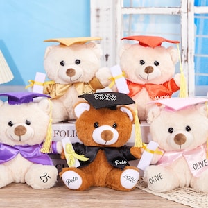 Personalized Graduation Bear,Grad Bear,Graduation Keepsake Stuffed Animal,Graduation Teddy Bear 2025,Collage Graduation Gifts for her 2025