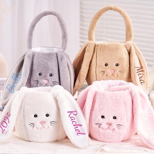 Maßgeschneiderter Kinder-Osternkorb mit personalisiertem Namen, Kinder-Ostern-Geschenk, Ostergeschenk-Dekoration für Jungen und Mädchen, Ostereiersuche-Eimer
