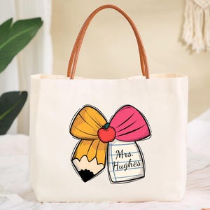 Custom Teacher Stuff Tote Bag,Custom Name Teacher Bag,Teacher Appreciation Gift,Personalized Teacher Bag Gift For Teacher,Best Teacher Gifts