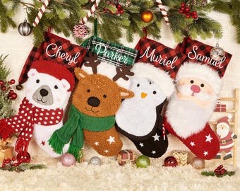 2024 Family Stockings,3D Christmas Stocking,Personalized Xmas Stocking with Name,Holiday Stockings,Christmas Family Gifts Christmas Decor