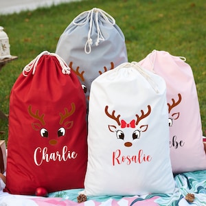 Custom Large Christmas Gift Bags,Personalized Santa Sack,Christmas Gifts Bags,Holiday Gift Sack,Toy Sack,Candy Santa Bag,Christmas Decor