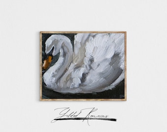 The Swan Painting ⎮ DIGITAL DOWNLOAD PRINTABLE