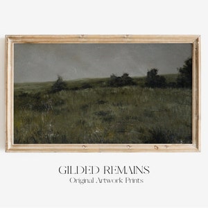 Samsung Frame TV Art | Original Painting | Vintage Landscape DIGITAL Painting Farmhouse | Vintage Decor
