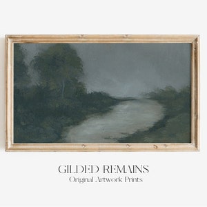 Samsung Frame TV Art | Original Painting | Vintage Landscape DIGITAL Painting Farmhouse | Vintage Decor