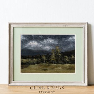 Melodies of the Mountains Oil Painting | Landscape Original Wall Art | Summer Vintage Muted Print | PRINTABLE Digital | Gallery Wall