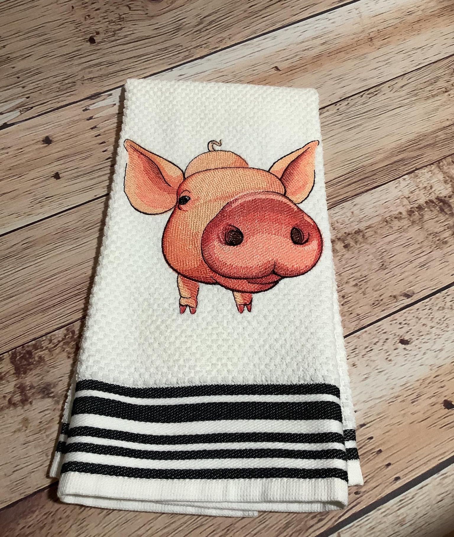 Zhaomeidaxi 3 pack of hand towels, Pig Pattern kitchen towels