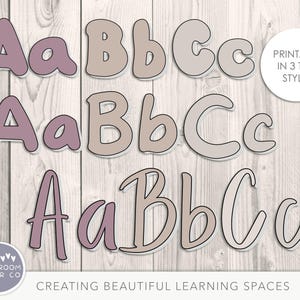 DOTTY Boho Display Lettering, Custom Classroom Display, Modern Boho Classroom Decor, Calm Neutral Class Decor, Spotty Class Decor image 3