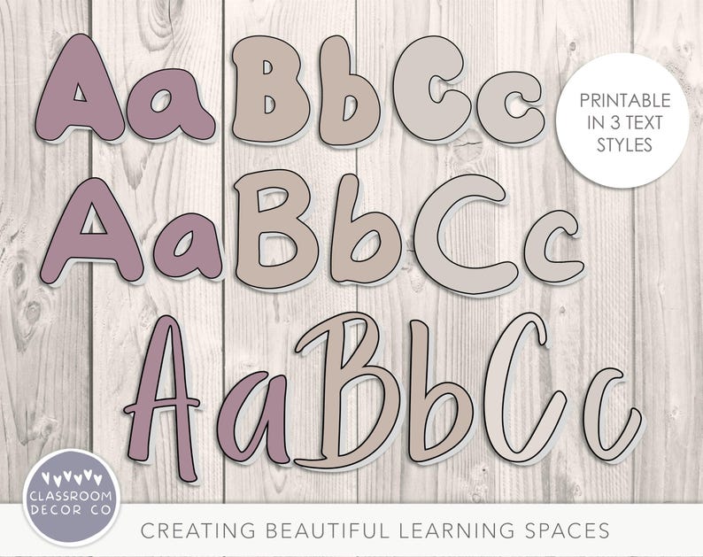 DOTTY Boho Display Lettering, Custom Classroom Display, Modern Boho Classroom Decor, Calm Neutral Class Decor, Spotty Class Decor image 3
