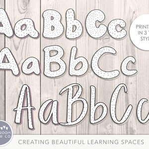 DOTTY Boho Display Lettering, Custom Classroom Display, Modern Boho Classroom Decor, Calm Neutral Class Decor, Spotty Class Decor image 2