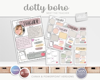 DOTTY BOHO Incontra l'insegnante, Decorazione per la classe arcobaleno luminoso modificabile