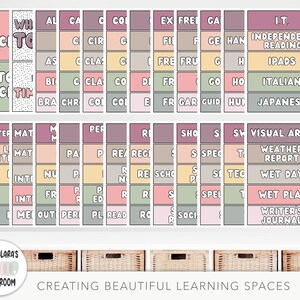 DOTTY BOHO Daily Schedule Visual Timetable Classroom - Etsy