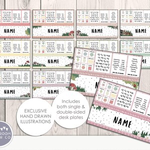 ENCHANTED FOREST Individual Target Desk Plates, Target Tracker, Steps ...