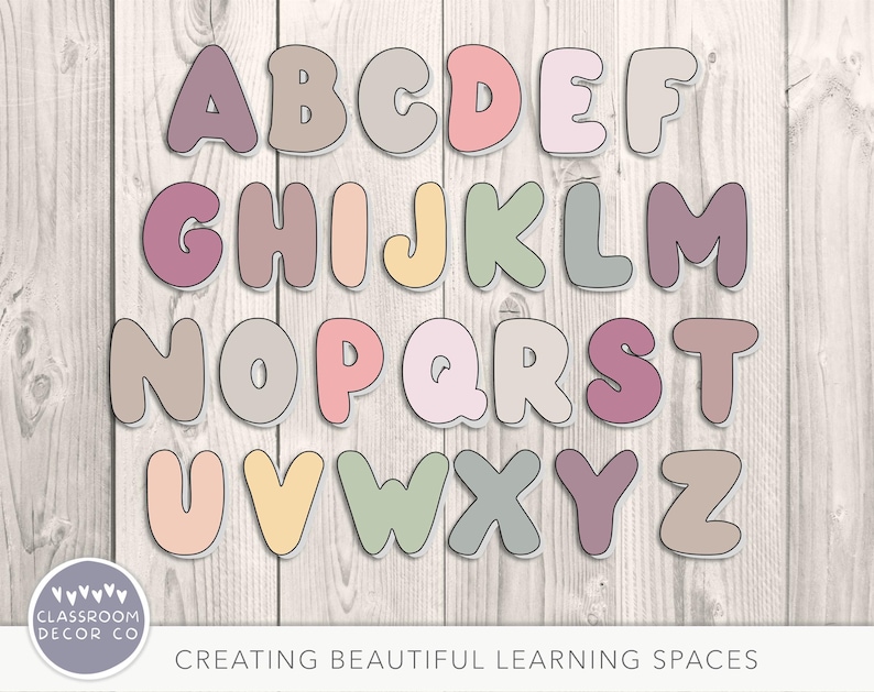 DOTTY Boho Display Lettering, Custom Classroom Display, Modern Boho Classroom Decor, Calm Neutral Class Decor, Spotty Class Decor image 4