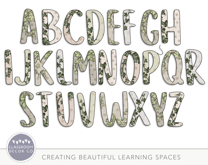 BOHO FARMHOUSE Display Lettering Custom Classroom Display Etsy