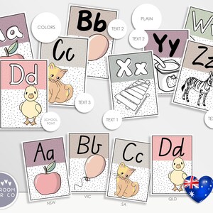 Pôsteres do alfabeto DOTTY BOHO, decoração neutra para sala de aula, decoração para sala de aula do ensino fundamental, decoração para sala de aula do ensino fundamental imagem 4