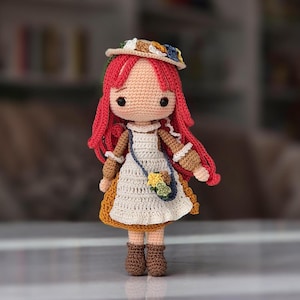 Nari doll Mini Amigurumi Doll        Miniature Gift, Handmade Amigurumi Doll, Crochet Doll, Organic Doll