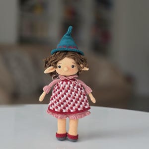 Punica Mini Amigurumi Crochet Doll, Organic Doll, Amigurumi Doll, Crochet Art, Tiny Amigurumi Toys, Miniature, Handmade