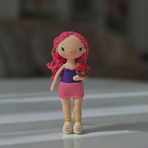 Amor Doll Mini Amigurumi Crochet Doll, Organic Doll, Amigurumi Doll, Crochet Art, Tiny Amigurumi Toys, Miniature, Handmade