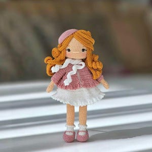 Rose Mini Amigurumi Crochet Doll, Organic Doll, Amigurumi Doll, Crochet Art, Tiny Amigurumi Toys, Miniature, Handmade