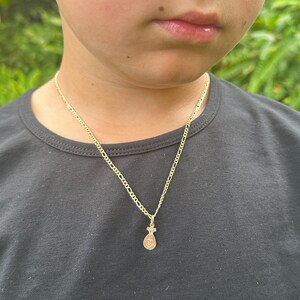 Collana con ciondolo a forma di sacco di soldi, catena con simbolo del dollaro, collana per bambini, collana con ciondolo, gioielli con soldi, collana con grazioso sacco di soldi, collana Get Money