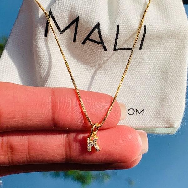 Dainty Baby Initial Necklace, Personalized Baby Necklace, Toddler Girl Necklace, Initial Jewelry for kids, Baby Girl Gift, Dainty Initial